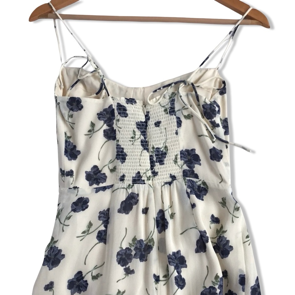 Reformation White and Blue Floral Midi Dress - Picture 12 of 16